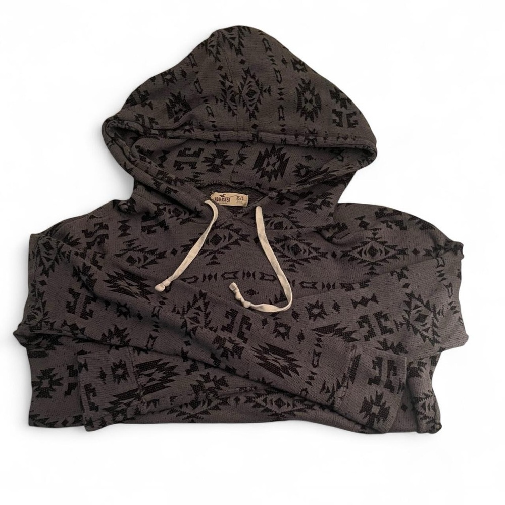 Hollister Charcoal Knit Hoodie